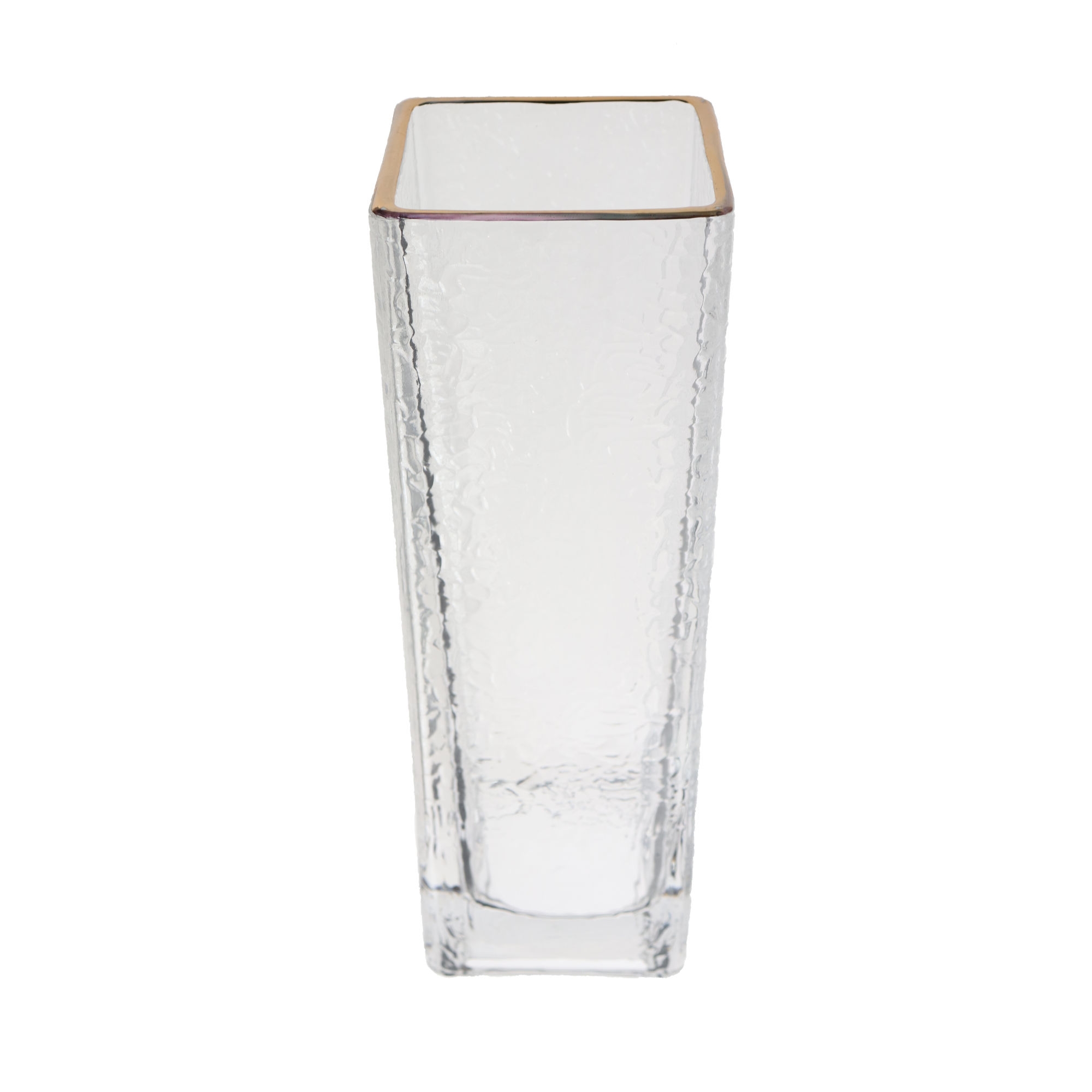 Vaza decorativa 1030FG, sticla transparenta, H 30 cm