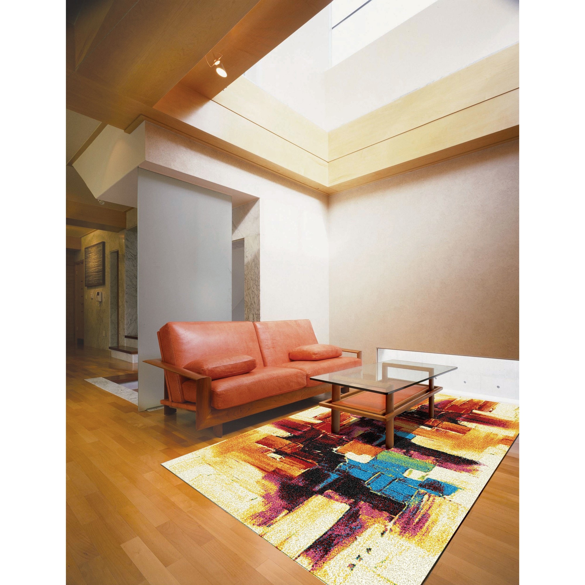 Covor living / dormitor Oriental Weavers Malaga E 8022/CE8, 60 x 120 cm, polipropilena frize, multicolor, dreptunghiular