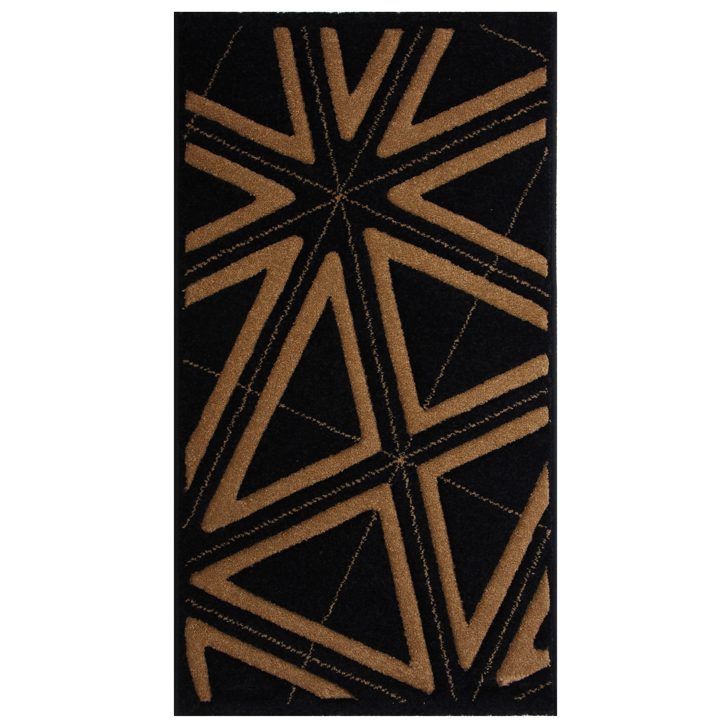 Covor living / dormitor Carpeta Soho 19481-17144 polipropilena frize dreptunghiular negru 80 x 150 cm