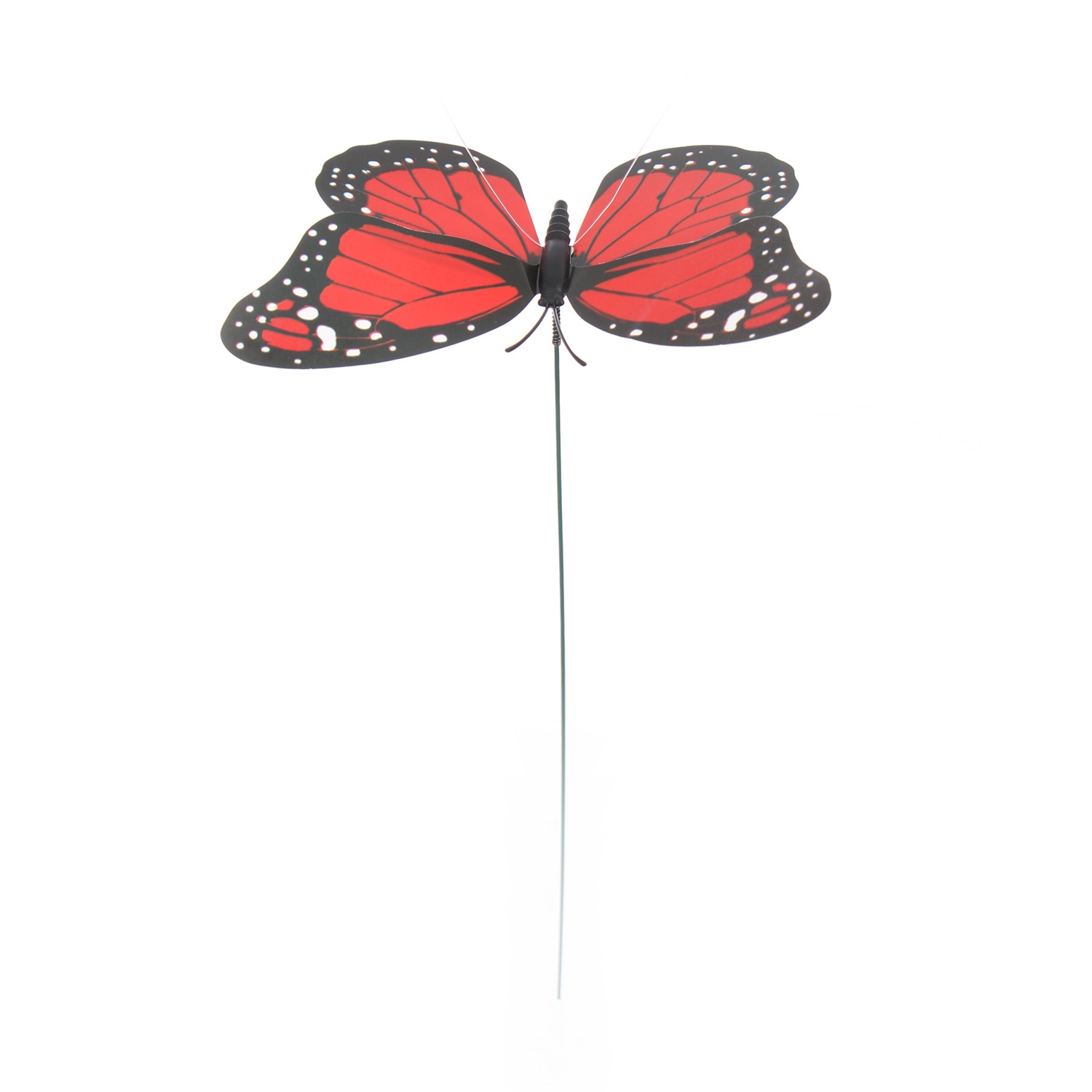 Figurina fluture T1, din PVC, decoratiune gradina, H 25 cm, set 12 buc