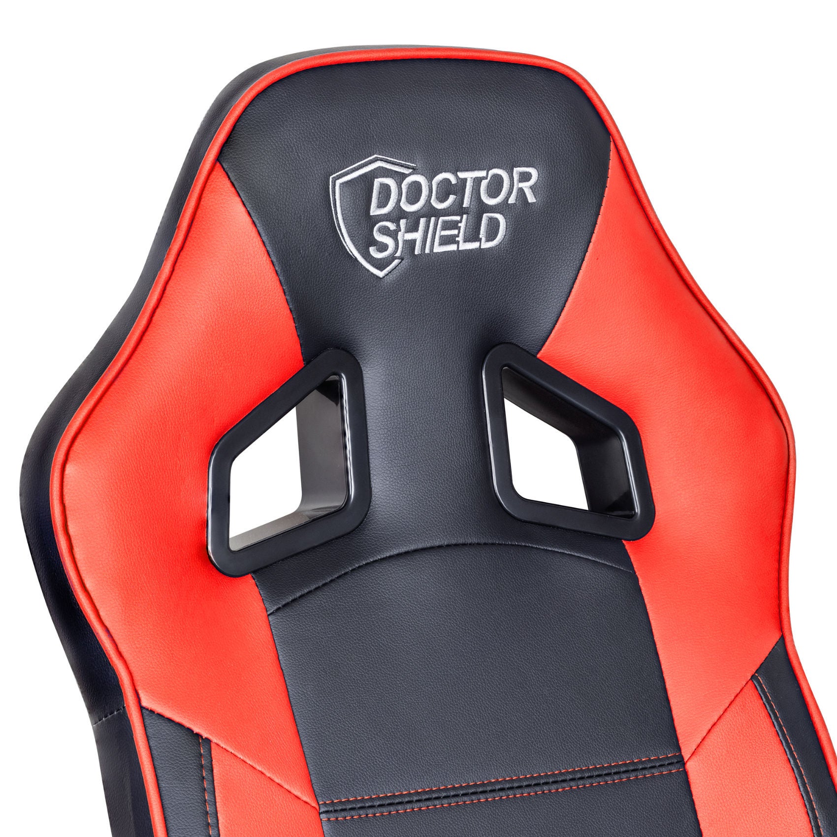 Scaun gaming Doctor Shield Level, rotativ, imitatie piele, negru + rosu, 1C