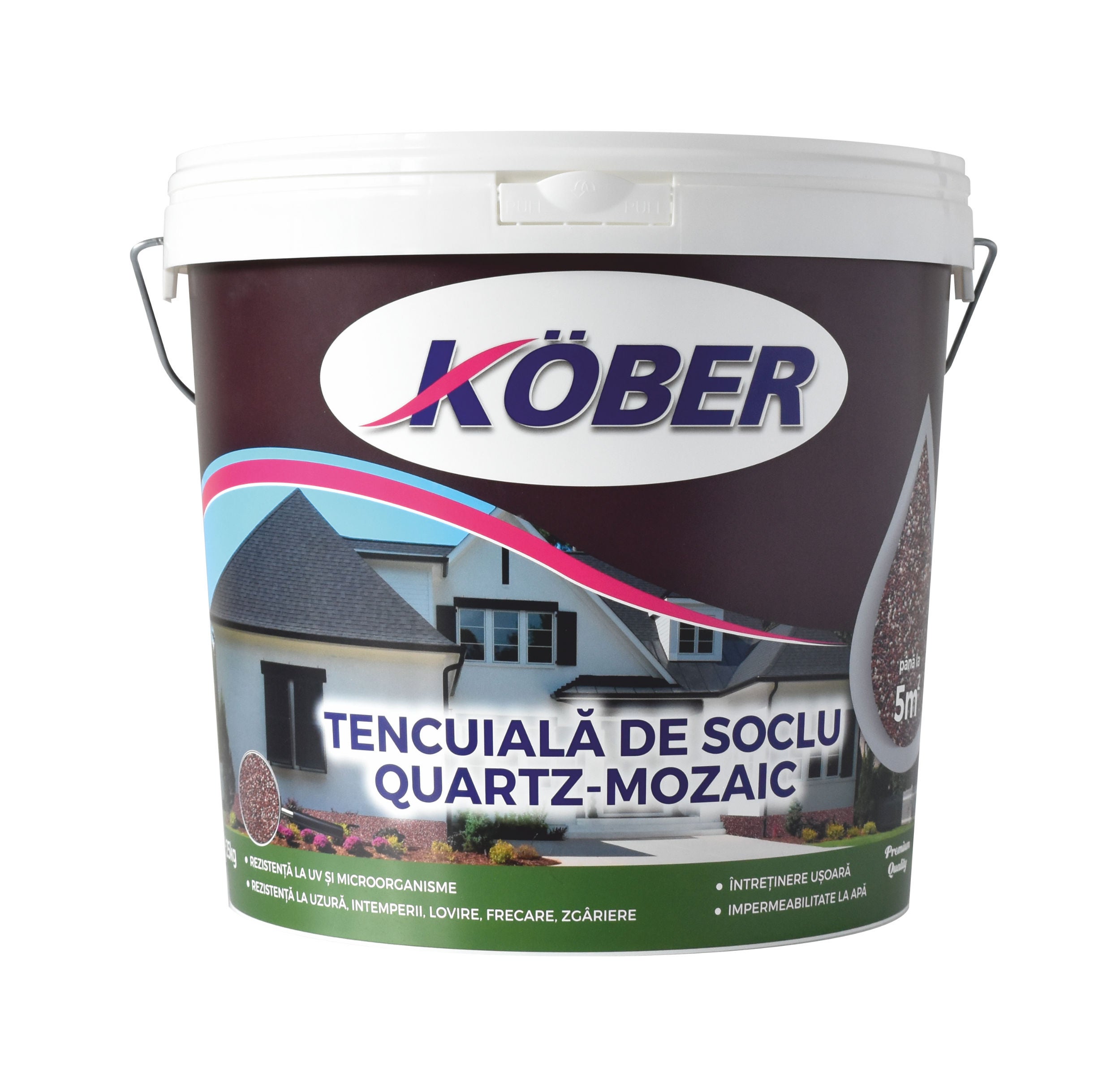 Tencuiala decorativa mozaicata pentru soclu, Kober TMC-K-C92, interior / exterior, 25 kg