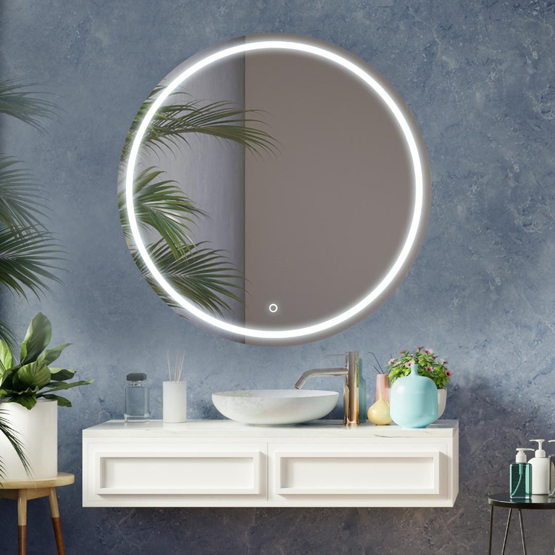 Bully formal Light Dedeman - Oglinda baie Class Mirrors M8, cu iluminare RGB alba, touch  senzor, rotunda, D 100 cm - Dedicat planurilor tale