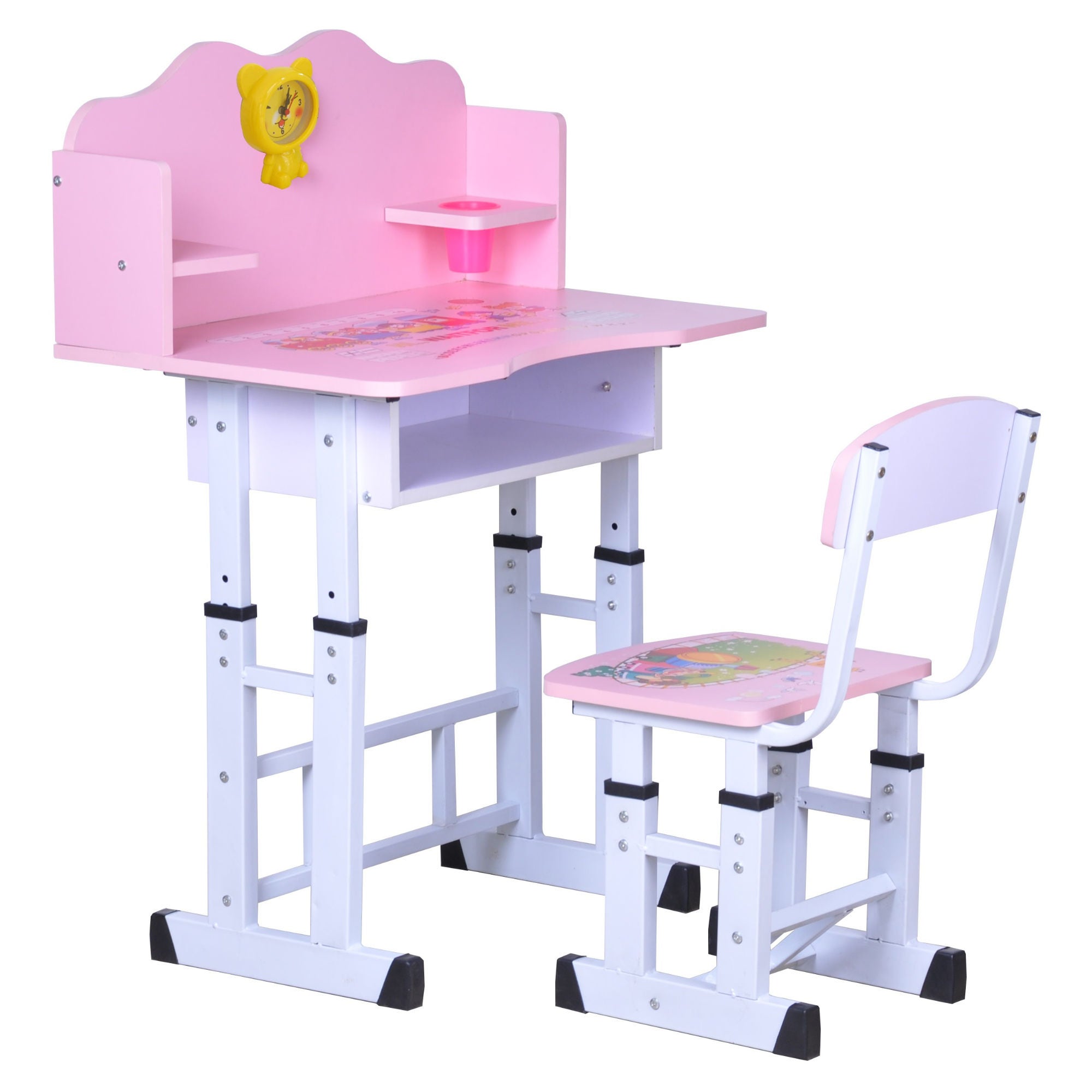 Feudal local button Dedeman - Birou si scaun pentru copii, reglabile pe inaltime, roz, 69 x 98  x 45 cm, 1C - Dedicat planurilor tale