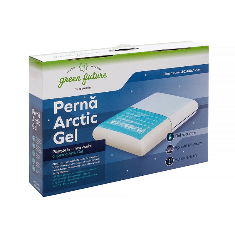 volunteer to bound code Dedeman - Perna pentru dormit Green Future Arctic gel, spuma memory + gel,  alba, 40 x 60 cm - Dedicat planurilor tale