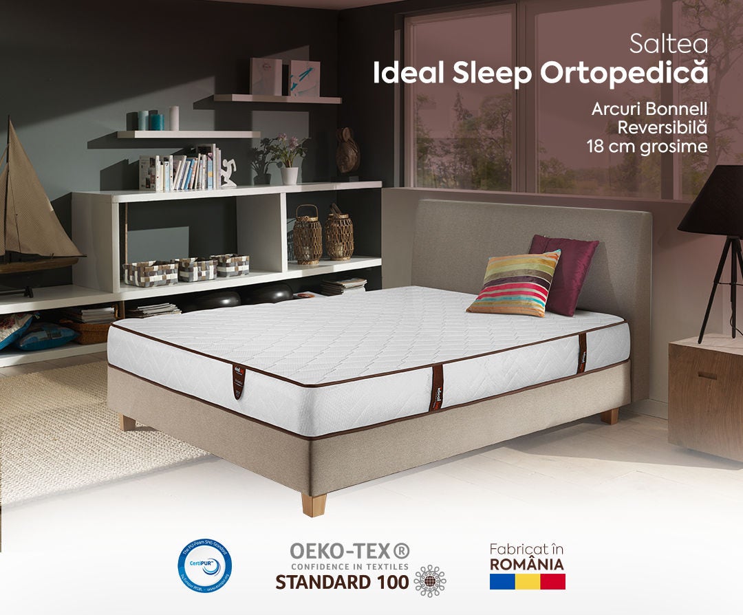 Oswald Beware pedestal Dedeman - Saltea pat Ideal Sleep, ortopedica, 80 x 190 cm, 1 persoana, cu  arcuri + spuma poliuretanica - Dedicat planurilor tale