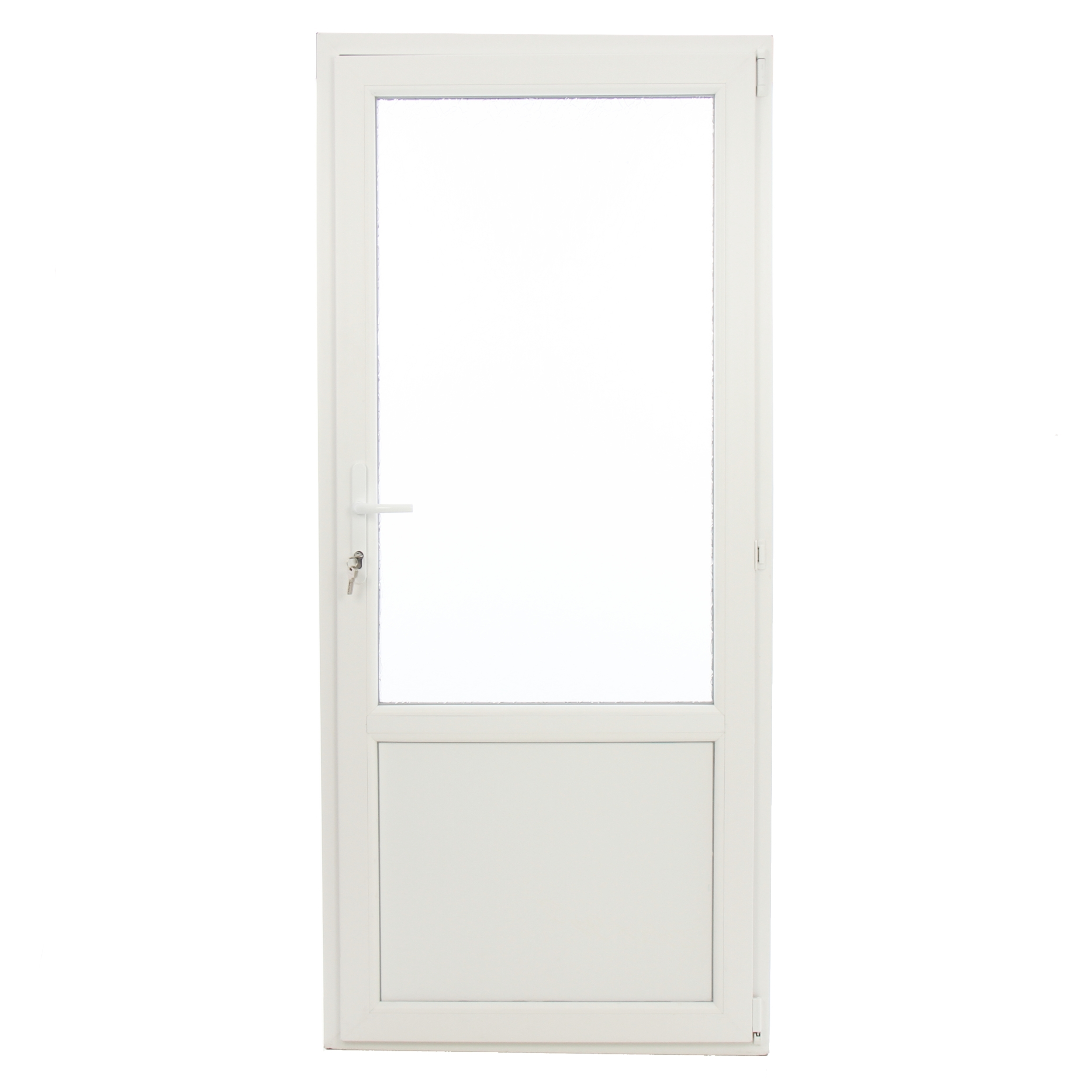 Dedeman - Usa exterior din PVC cu geam termopan 2/3, Far Est 2, 3 camere, prag PVC, dreapta, alb, 87 x 197 cm - Dedicat tale