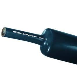 Tub termocontractabil mediu Cellpack 127431, tip SRH2, cu adeziv, negru, 120 - 34 / 1000 mm