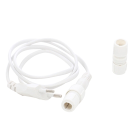 Cablu de alimentare Hoff pentru cablu luminos de exterior cu LED cu diametru de 11 mm, alb