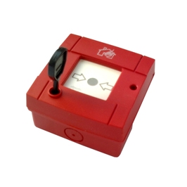 Buton de apelare incendiu Olympia Electronics BS-536, montaj aparent, rosu, IP20