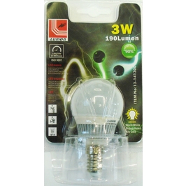 Bec LED Adeleq Lumen 06-753 sferic E14 3W lumina calda