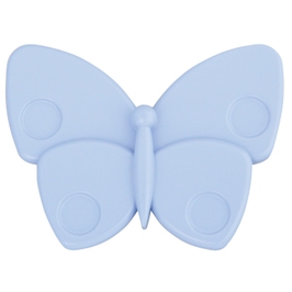 Buton pentru mobila, metalic, blue mat, M 487.01.49, forma fluture