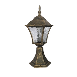 Stalp de iluminat ornamental Toscana 8393, 1 x E27, H 41.5 cm, IP43, auriu