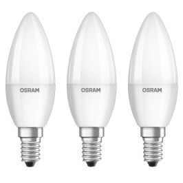 Bec LED Osram lumanare B40 E14 5W 470lm lumina calda 2700 K - 3 buc
