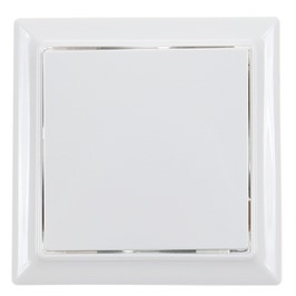 Intrerupator cap cruce Hoff Soft, incastrat, rama inclusa, 10A, 86 x 86 mm, alb