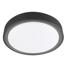Plafoniera LED Foster 3283, 28W, 1300lm, lumina calda / rece / RGB, dimabila, telecomanda, negru + alb