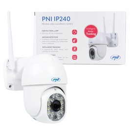 Camera supraveghere inteligenta PNI-IP240, wireless, PTZ, 1080P, 2 MP, IP66, exterior / interior