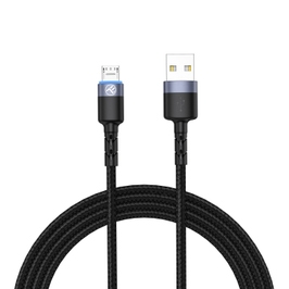 Cablu de date si incarcare Tellur, USB la Micro USB LED, 2m, negru