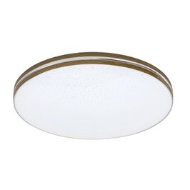 Plafoniera LED Oscar 3345, 18W, 1350lm, lumina calda, alb + maro, moderna