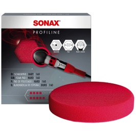 Burete disc dur auto pentru polish, Sonax, 160 mm, rosu