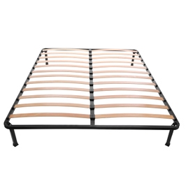 Somiera pat, cadru metalic + lamele fag, cu picioare, 120 x 200 cm, 1C