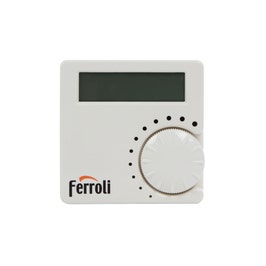 Termostat de ambient pentru centrala, cu fir, Ferroli FER 9, programabil, digital, 2 x 1.5 AAA, 230 V