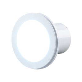 Ventilator cu panou LED Lumis Vents, alb, plastic, D 100 mm