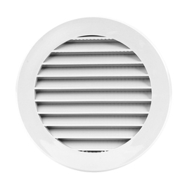Grila rotunda Europlast, pentru ventilatie, plastic, alb, D 100 mm 