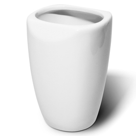 Pahar baie pentru igiena personala, Flipp AWD02190517, ceramica, alb, 11 x 6 x 7 cm