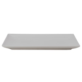 Platou Soler, forma dreptunghiulara, ceramica vitrificata, alb, 30 x 15 cm