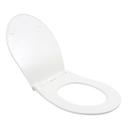 Capac WC din duroplast, Slim CD0408, alb, inchidere lenta, 371 x 420/440 mm