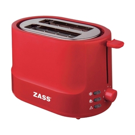 Prajitor de paine Zass ZST 10 RL, 850 W, 2 felii, functie decongelare, functie reincalzire, 7 trepte putere, rosu