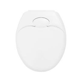 Capac WC din polipropilena, KT-Q10PD, alb, inchidere lenta, cu adaptor copii, 370 x 440 mm