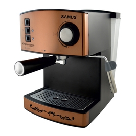 Espressor cafea Samus Espressimo Bronze, cafea macinata, 15 bar, 850 W, capacitate 1.6 l, bronz cu negru