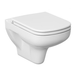 Vas WC suspendat Cersanit Colour NCO K701-042, alb, capac inclus, evacuare orizontala
