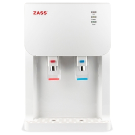 Dozator de apa Zass ZTWD 03 WF, cu sistem de filtrare si racordare la reteaua de apa, putere incalzire 500 W, putere racire 60 W, indicatoare LED pentru apa calda si rece, termostat automat, alb