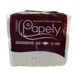 Servetele pentru dispenser Papely, celuloza, alb, 1 strat, 17 x 17 cm, 250 buc / set