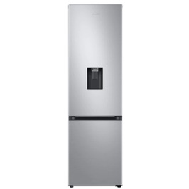 Combina frigorifica Samsung RB38T630ESA/EF, 386 litri, No Frost, clasa E, inaltime 203 cm, sistem All-Around Cooling, compresor Digital Inverter, tehnologie SpaceMax, dozator de apa, argintie