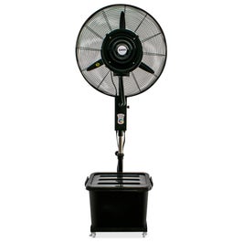 Ventilator cu umidificator Zass ZOMF 01, 260 W, 3 viteze, diametru 68 cm, rezervor apa 41 litri, functie oscilatie 90 grade, temporizare, negru, telecomanda