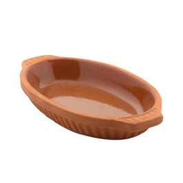 Tava ceramica, lut, ovala, 33 x 18 x 5 cm