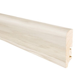 Plinta parchet lemn P50, frasin alb, 2200 x 60 x 16 mm