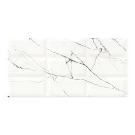 Faianta baie / bucatarie Arce White Structure Glossy, lucioasa, alba, imitatie marmura, 29.7 x 60