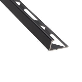 Profil aluminiu terminatie gresie si faianta, SET S51, drept, negru, 10 x 2500 mm