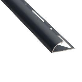 Profil aluminiu de colt exterior rotund pentru gresie si faianta, SET S53, antracit, 10 x 2500 mm