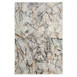 Covor living / dormitor Oriental Weavers Tamarai Y 8420/GB4, 120 x 170 cm, polipropilena heat-set, alb + gri + ocru, dreptunghiular