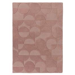 Covor living / dormitor Flair Rugs Moderno, 200 x 290 cm, lana, roz pudrat, dreptunghiular