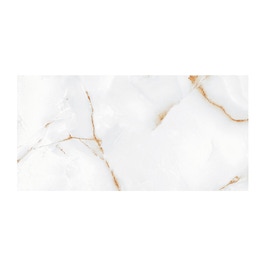 Faianta baie / bucatarie Mineral Gold, alb, lucioasa, aspect marmura, 25 x 50 cm
