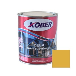 Vopsea alchidica pentru lemn / metal, Kober Ideea, interior / exterior, galben E51444, 0.75 L