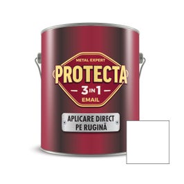 Vopsea alchidica pentru metal, Protecta 3 in 1, interior / exterior, alb, 2.5 L