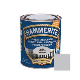 Vopsea alchidica pentru metal Hammerite - efect lucios, interior / exterior, argintiu, 0.75 L